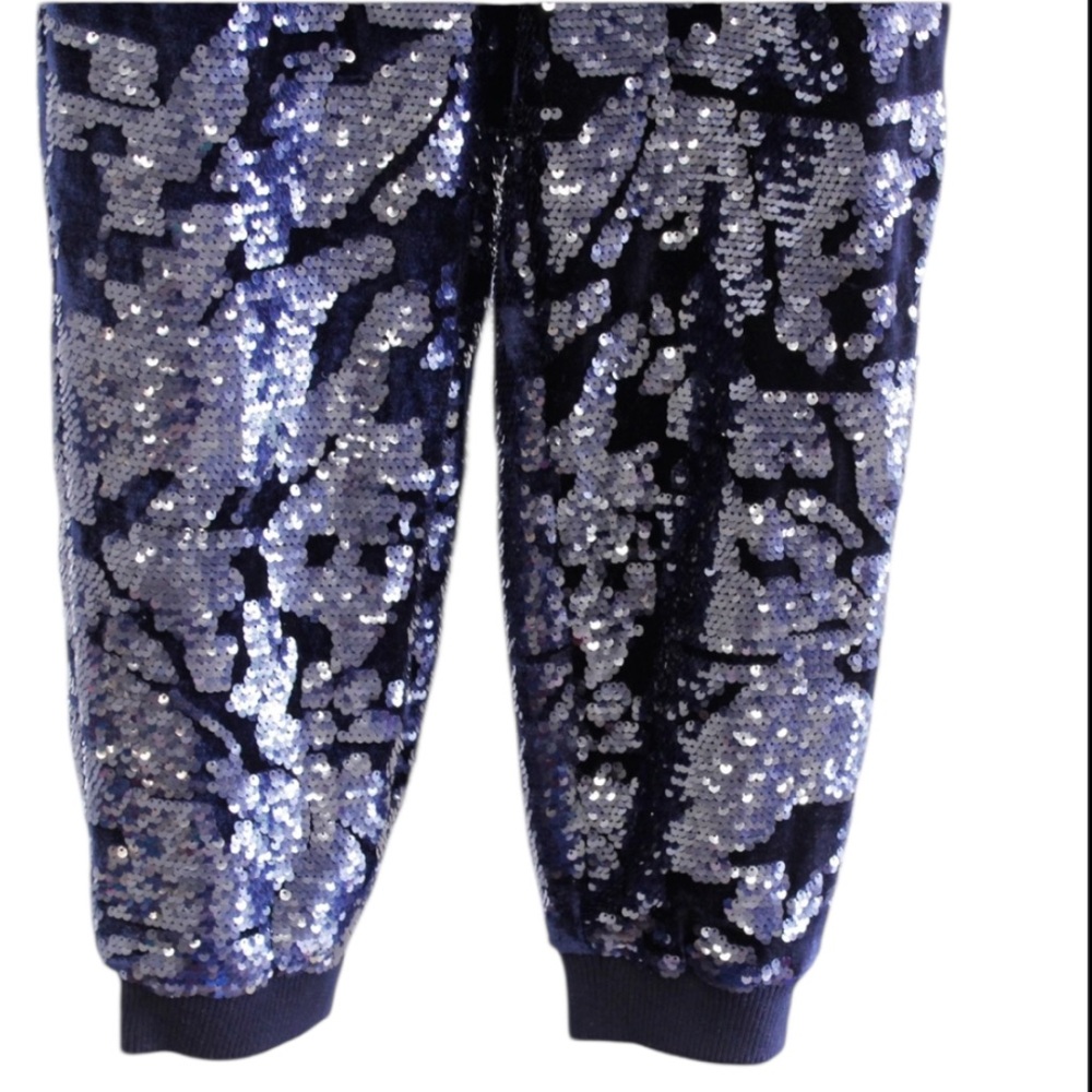 Ett Twa by Anthropologie Navy Blue Velvet Sequin Jogger Pants
L - Picture 7 of 9